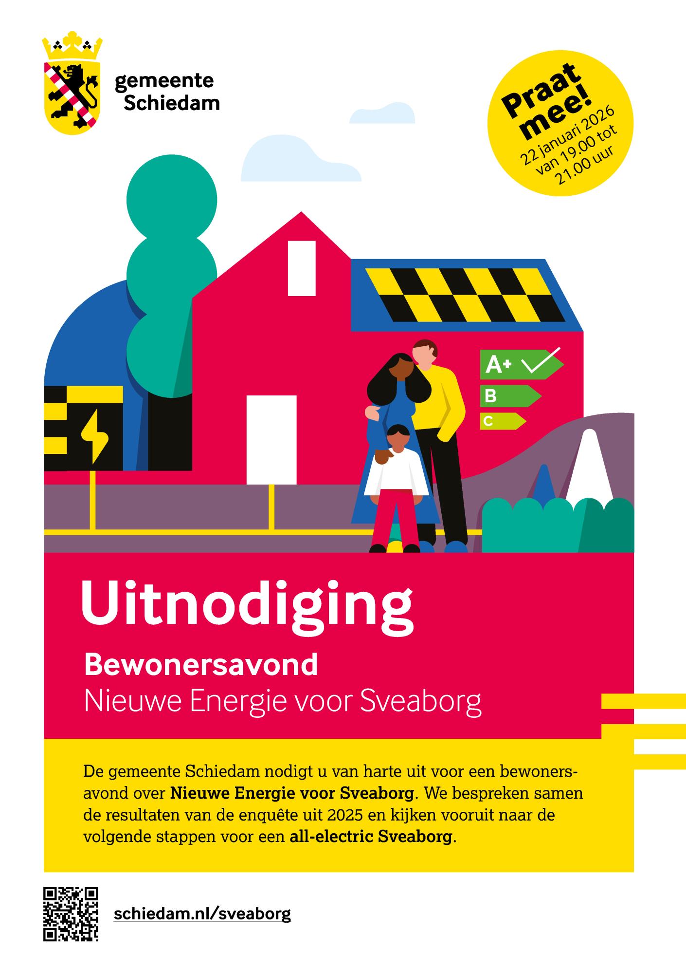 voorkant uitnodiging voor bewonersavond Nieuwe Energie Sveaborg